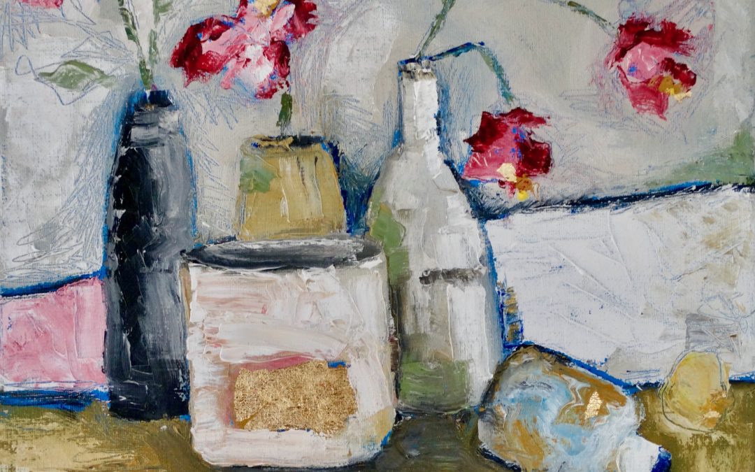 Stilleven met vazen en bloemen – verkocht